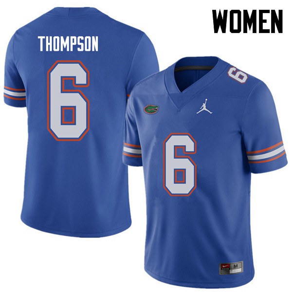 Jordan Brand Women #6 Deonte Thompson Florida Gators College Football Jerseys Royal